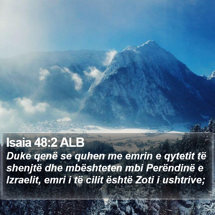 Isaia 48:2 ALB Bible Study