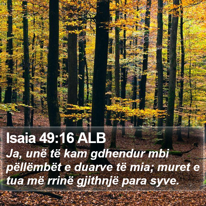 Isaia 49:16 ALB Bible Study