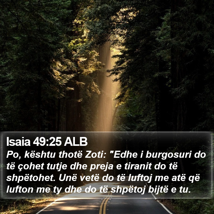 Isaia 49:25 ALB Bible Study