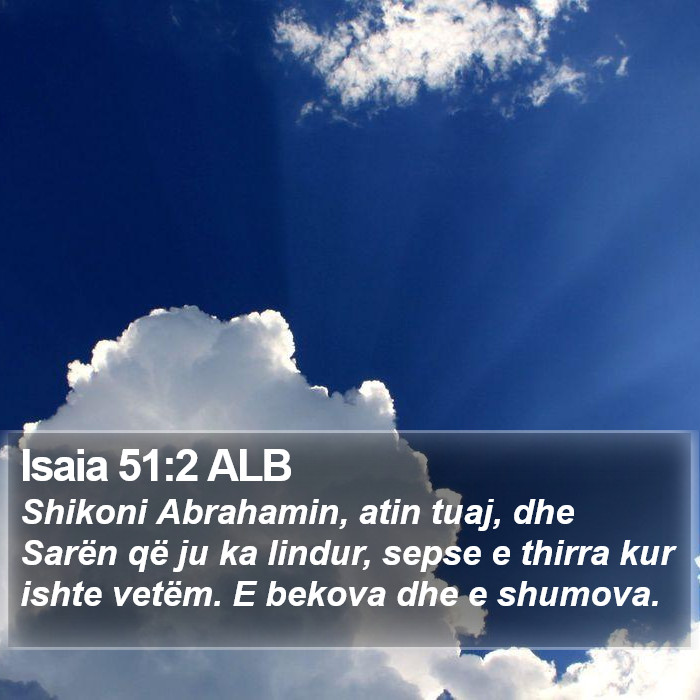 Isaia 51:2 ALB Bible Study