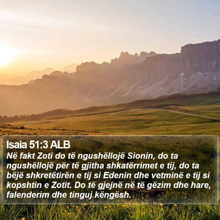 Isaia 51:3 ALB Bible Study
