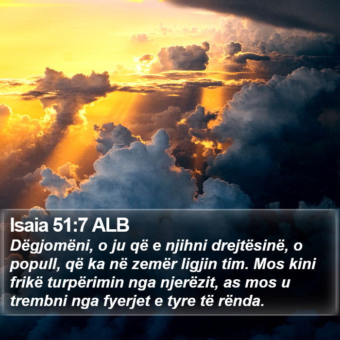 Isaia 51:7 ALB Bible Study