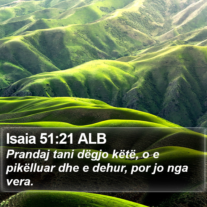Isaia 51:21 ALB Bible Study