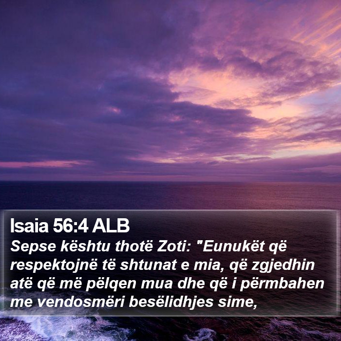 Isaia 56:4 ALB Bible Study