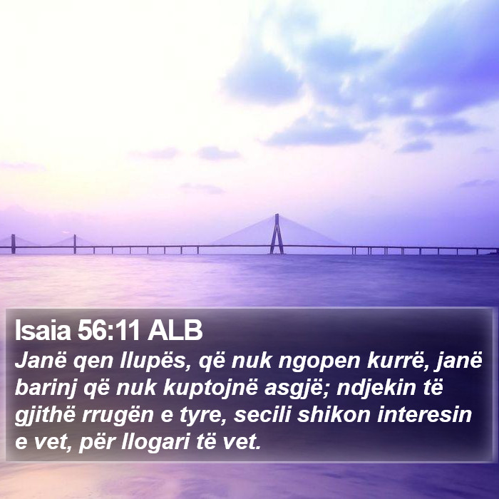 Isaia 56:11 ALB Bible Study