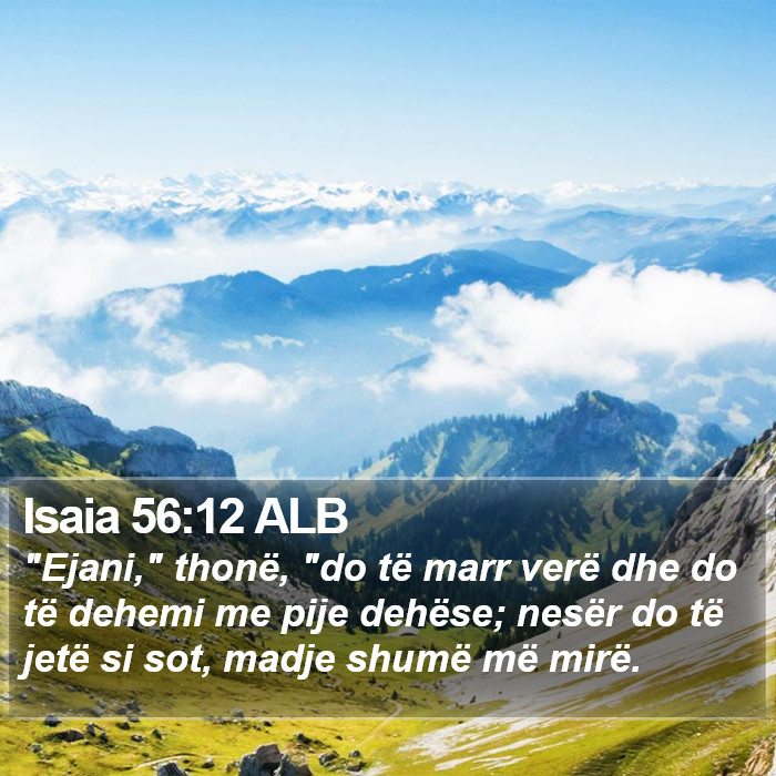 Isaia 56:12 ALB Bible Study