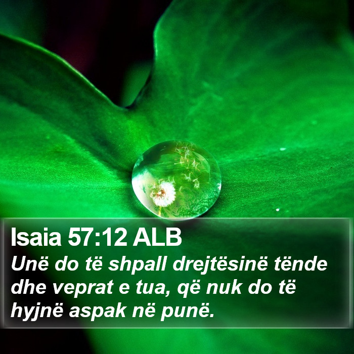 Isaia 57:12 ALB Bible Study