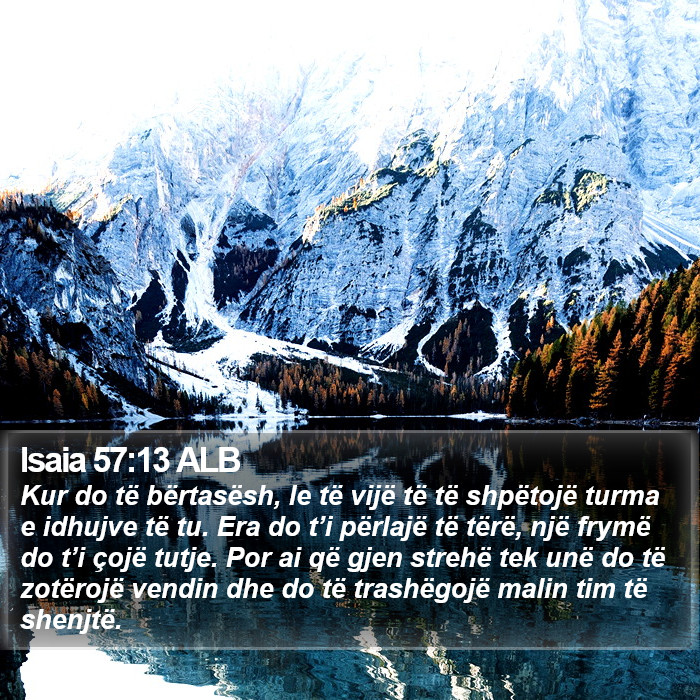 Isaia 57:13 ALB Bible Study