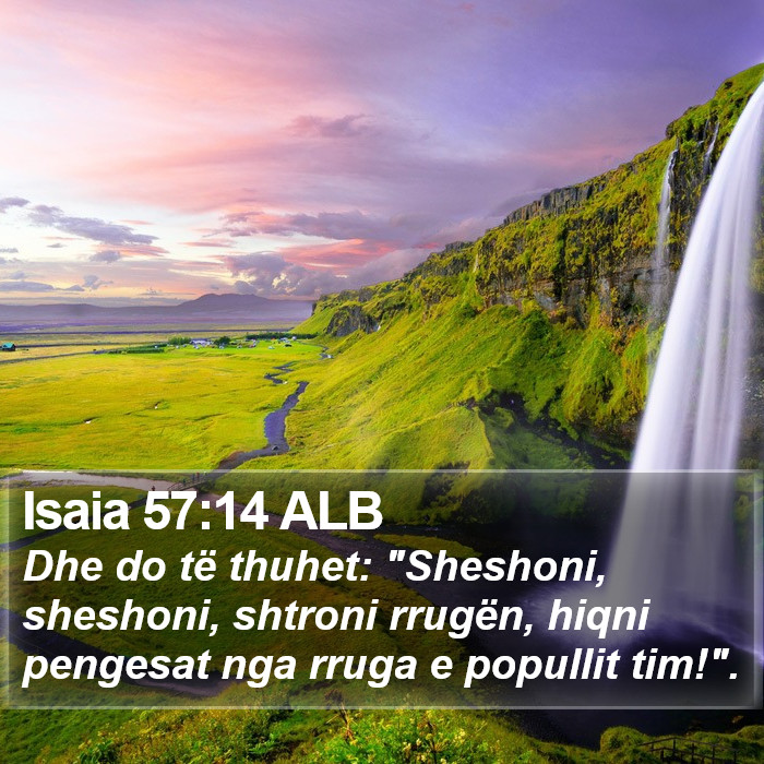 Isaia 57:14 ALB Bible Study