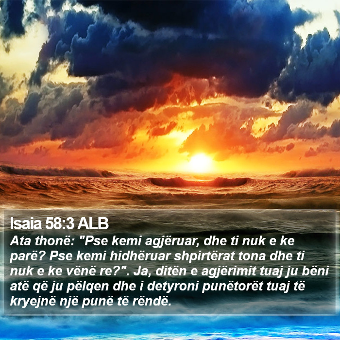 Isaia 58:3 ALB Bible Study