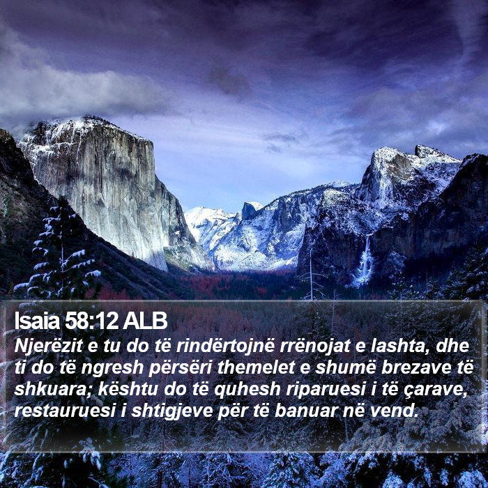 Isaia 58:12 ALB Bible Study