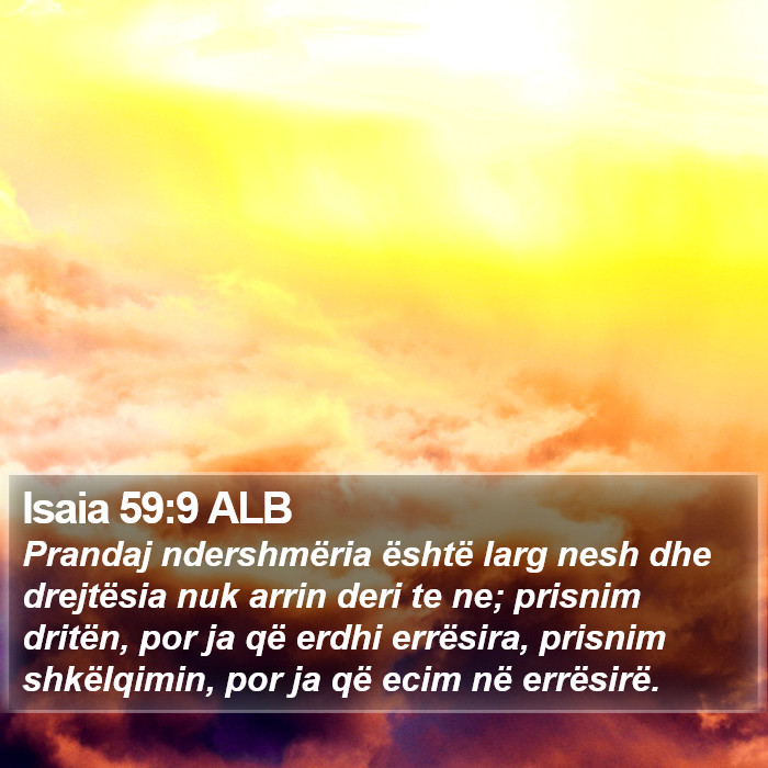 Isaia 59:9 ALB Bible Study