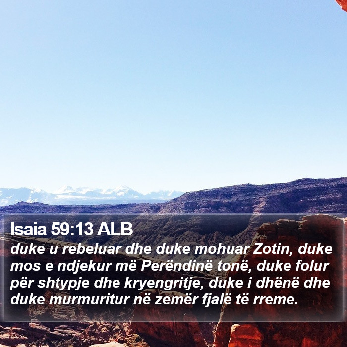 Isaia 59:13 ALB Bible Study