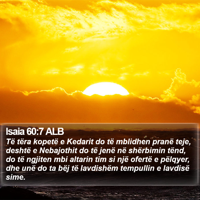 Isaia 60:7 ALB Bible Study