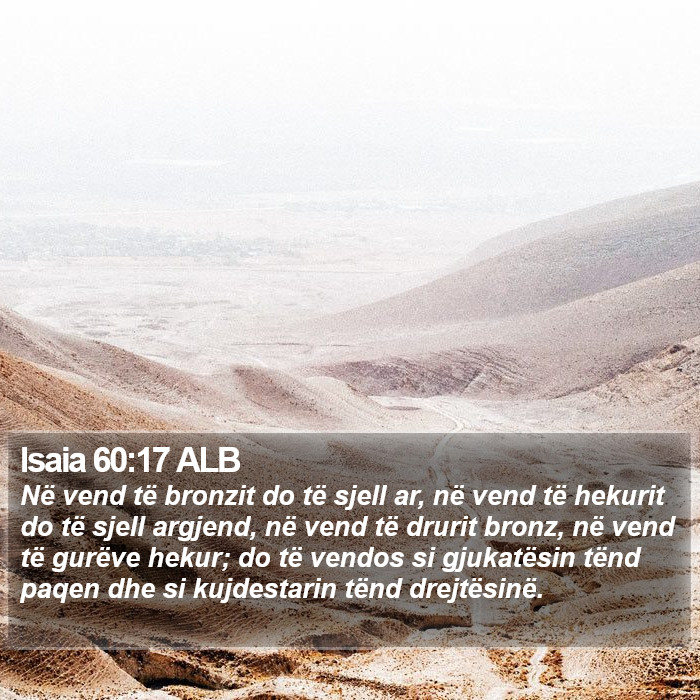 Isaia 60:17 ALB Bible Study