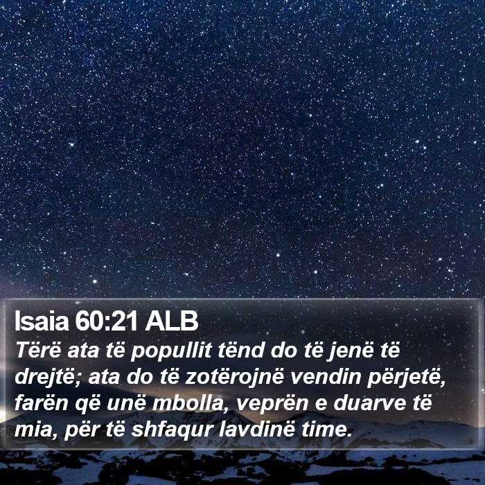 Isaia 60:21 ALB Bible Study