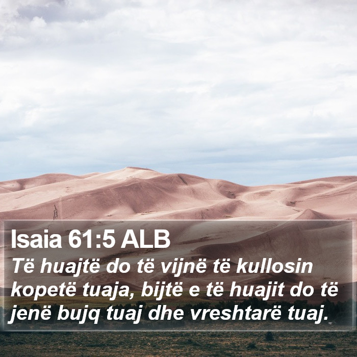 Isaia 61:5 ALB Bible Study