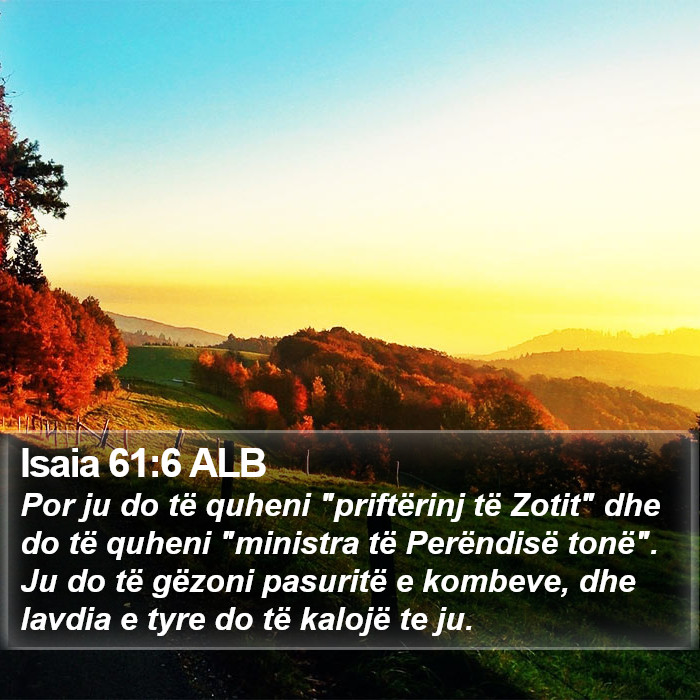 Isaia 61:6 ALB Bible Study
