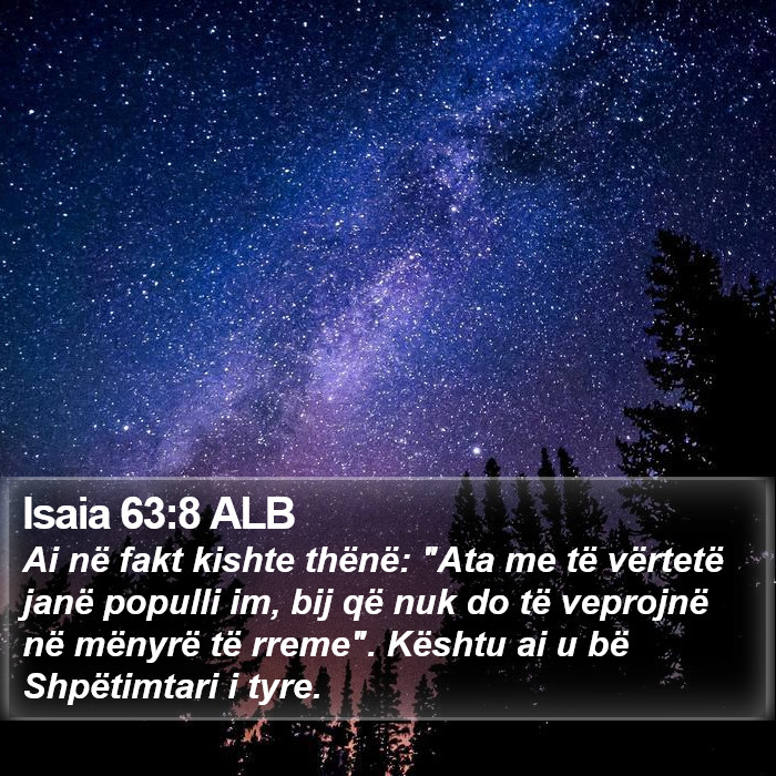 Isaia 63:8 ALB Bible Study