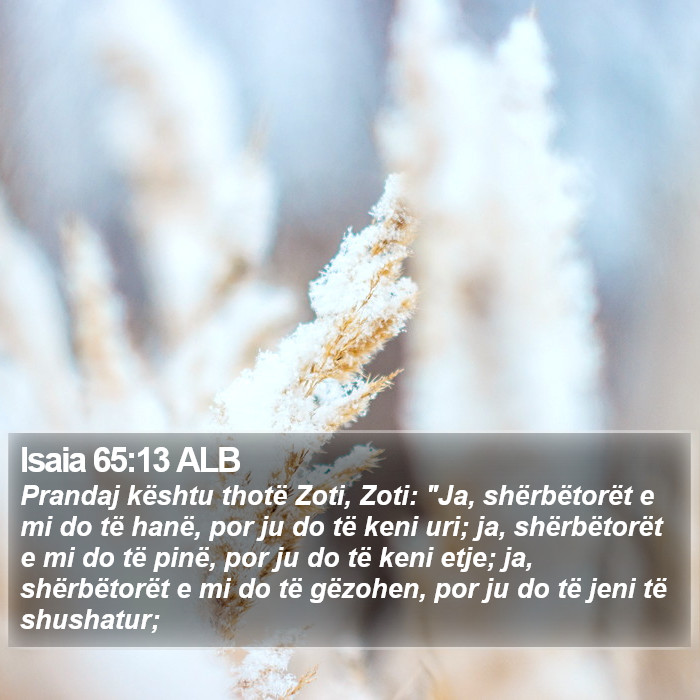 Isaia 65:13 ALB Bible Study