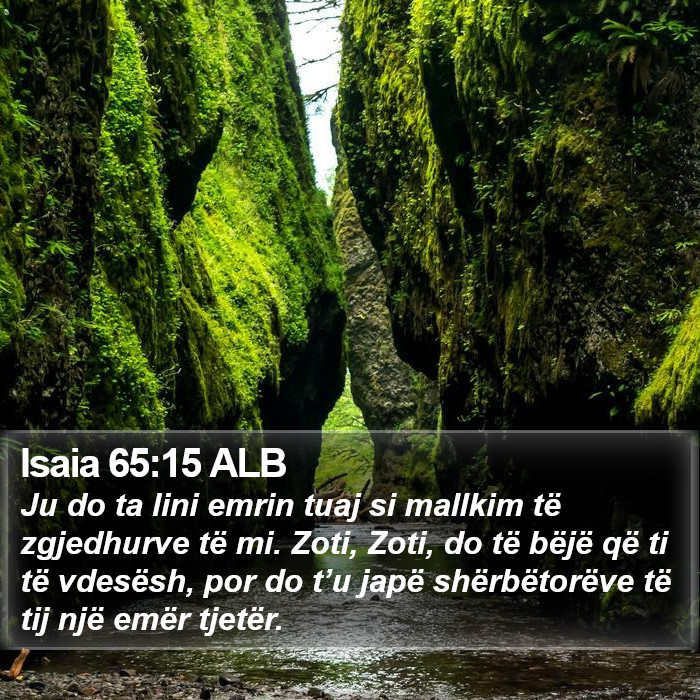 Isaia 65:15 ALB Bible Study