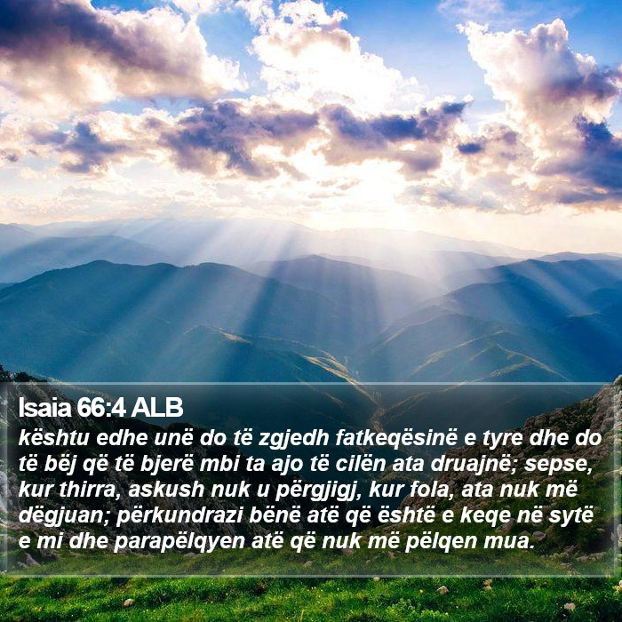 Isaia 66:4 ALB Bible Study