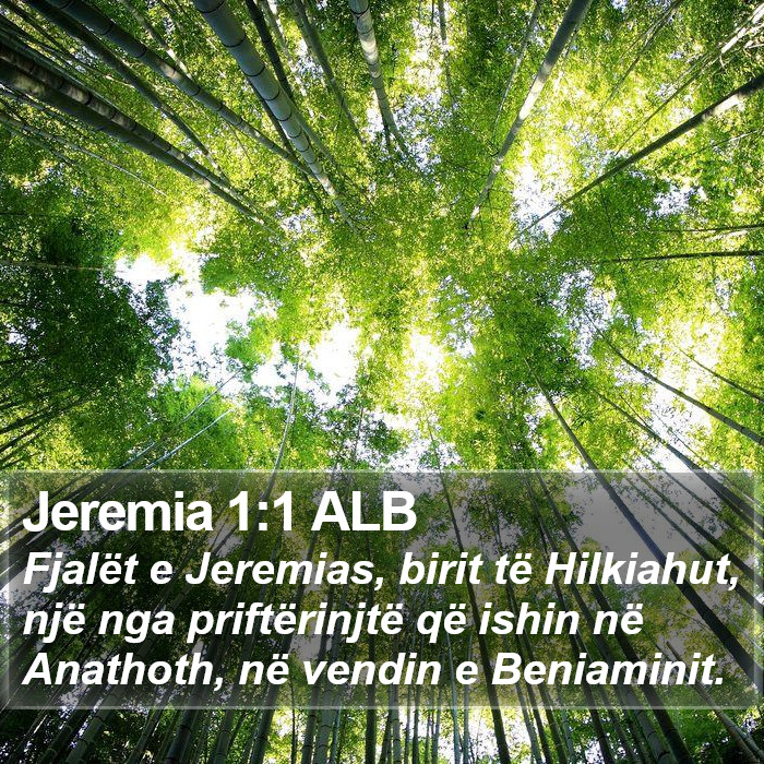 Jeremia 1:1 ALB Bible Study