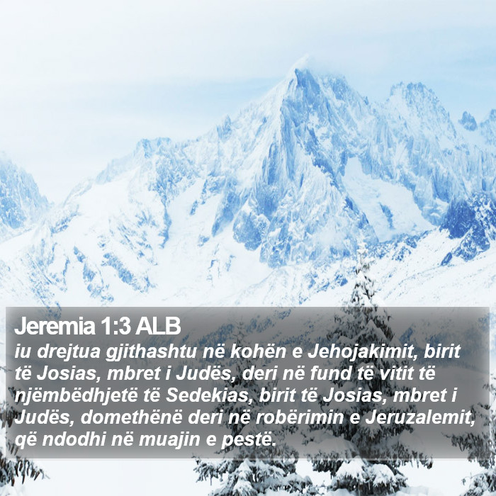 Jeremia 1:3 ALB Bible Study