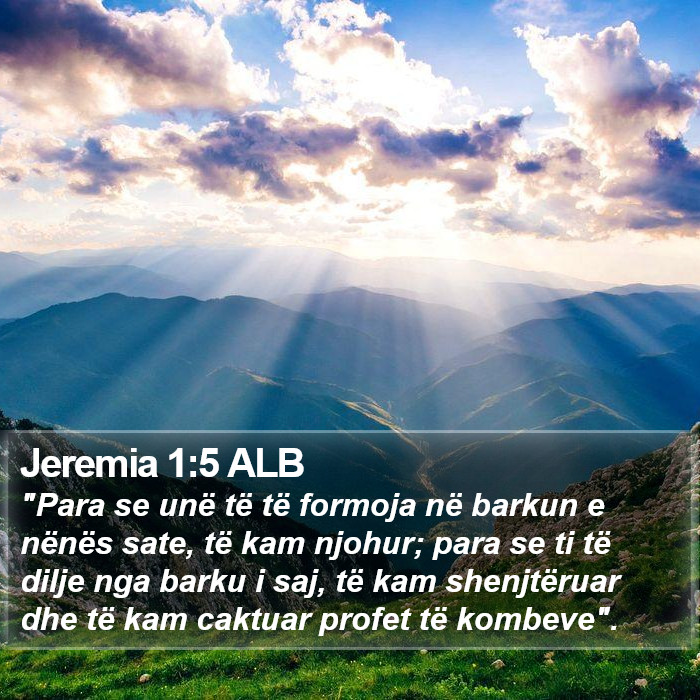 Jeremia 1:5 ALB Bible Study