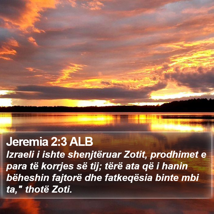 Jeremia 2:3 ALB Bible Study