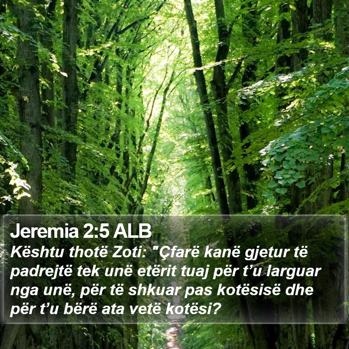 Jeremia 2:5 ALB Bible Study