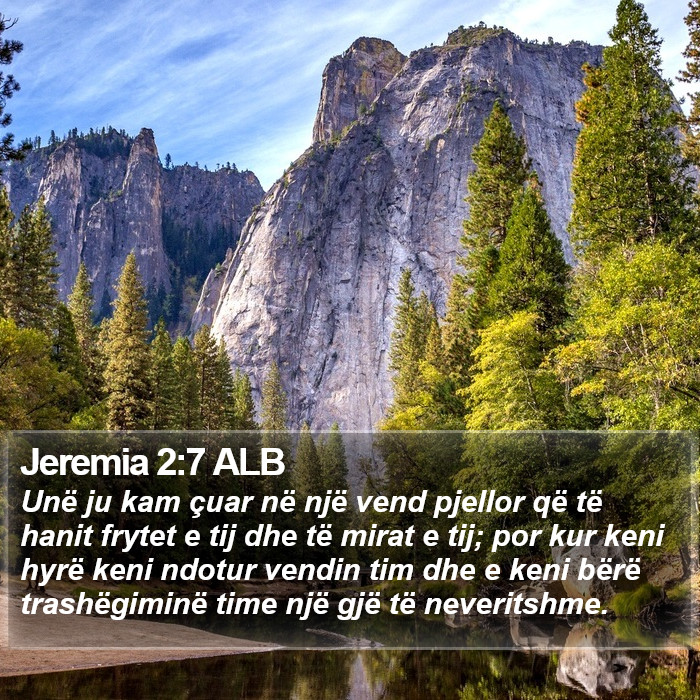 Jeremia 2:7 ALB Bible Study