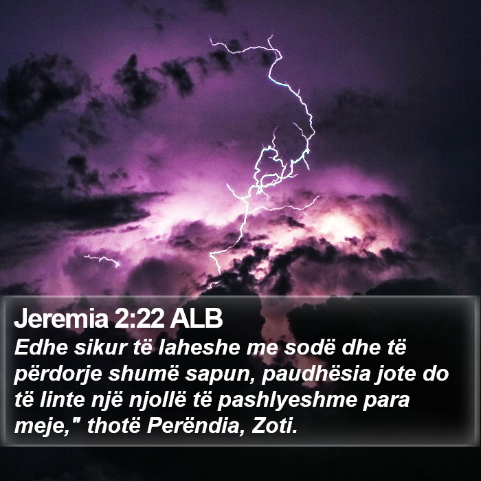 Jeremia 2:22 ALB Bible Study