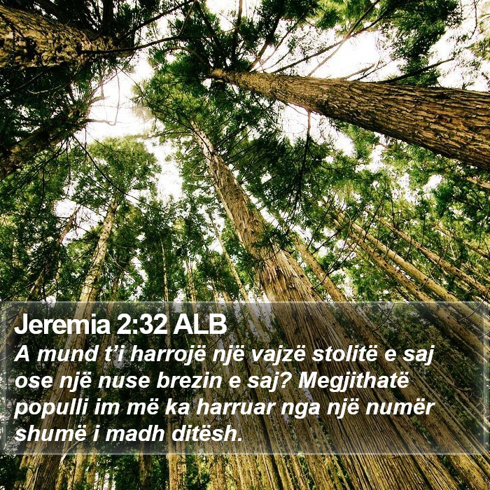 Jeremia 2:32 ALB Bible Study