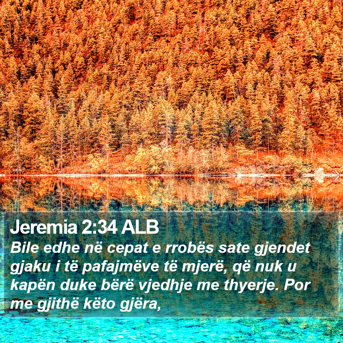 Jeremia 2:34 ALB Bible Study