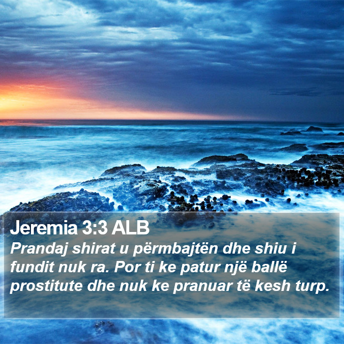 Jeremia 3:3 ALB Bible Study