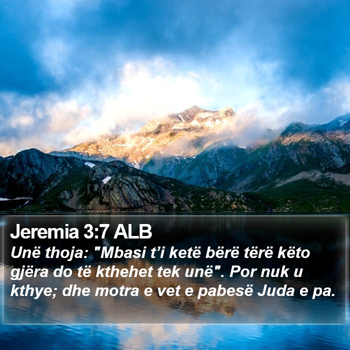 Jeremia 3:7 ALB Bible Study