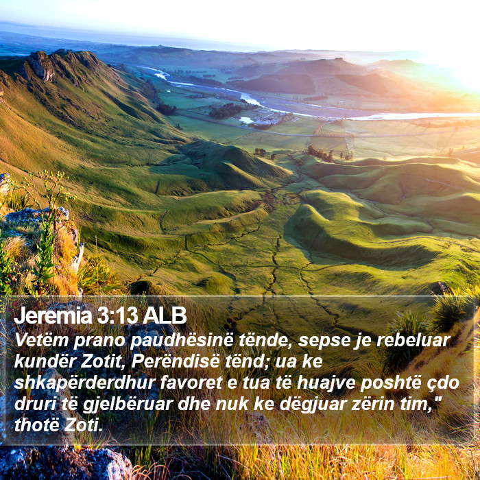 Jeremia 3:13 ALB Bible Study