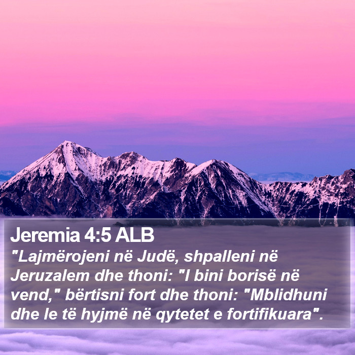 Jeremia 4:5 ALB Bible Study
