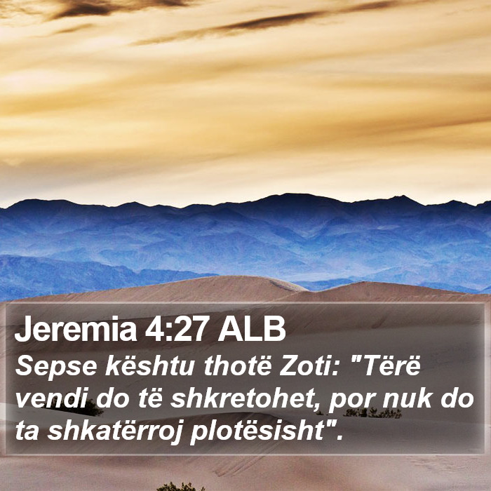 Jeremia 4:27 ALB Bible Study