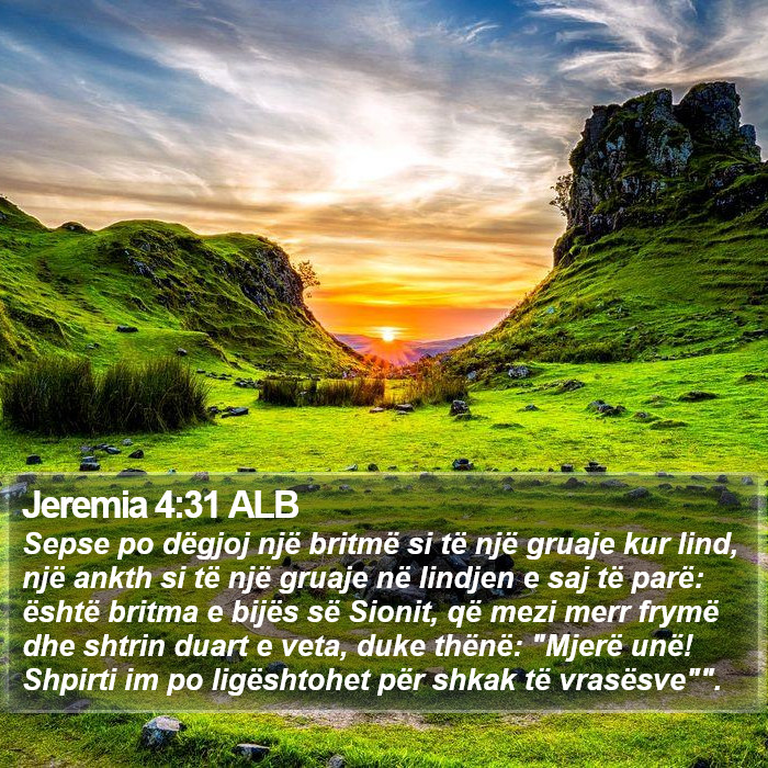 Jeremia 4:31 ALB Bible Study