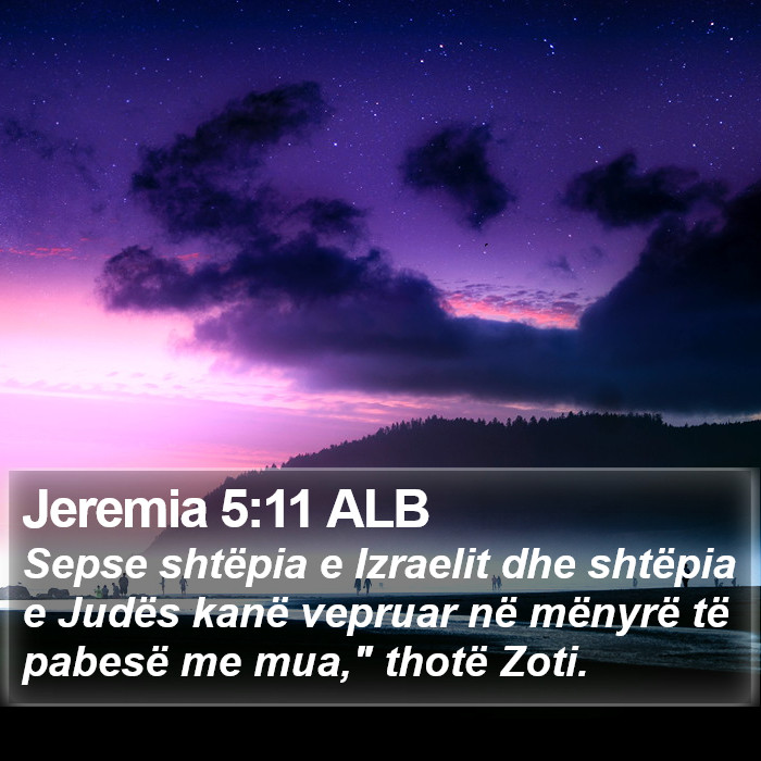 Jeremia 5:11 ALB Bible Study