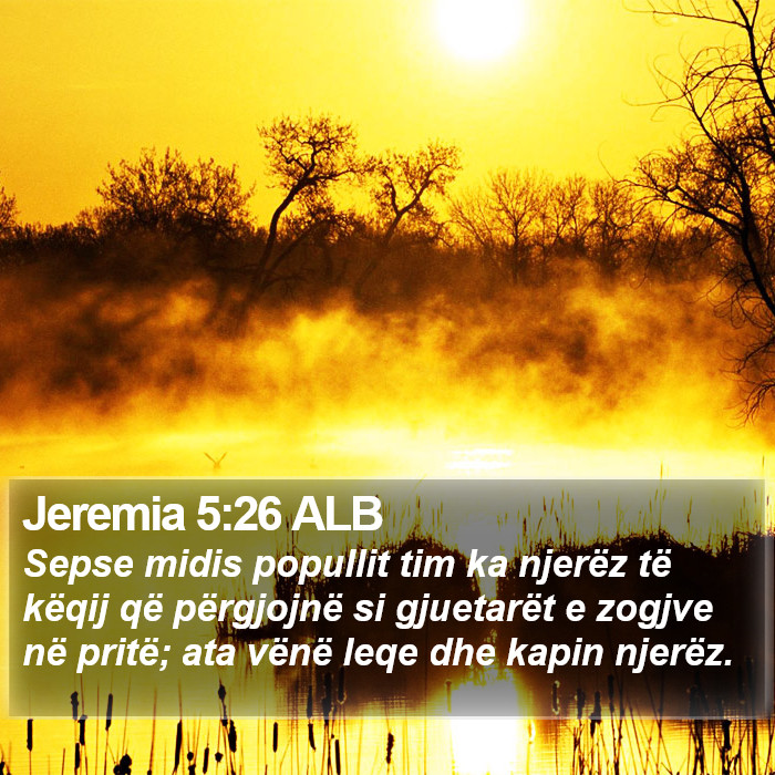 Jeremia 5:26 ALB Bible Study