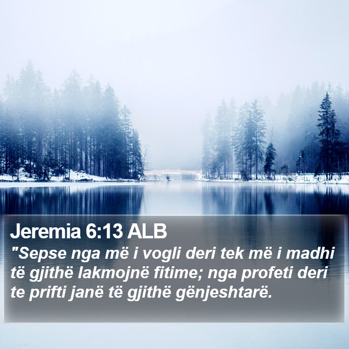 Jeremia 6:13 ALB Bible Study