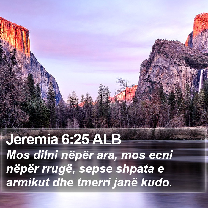 Jeremia 6:25 ALB Bible Study