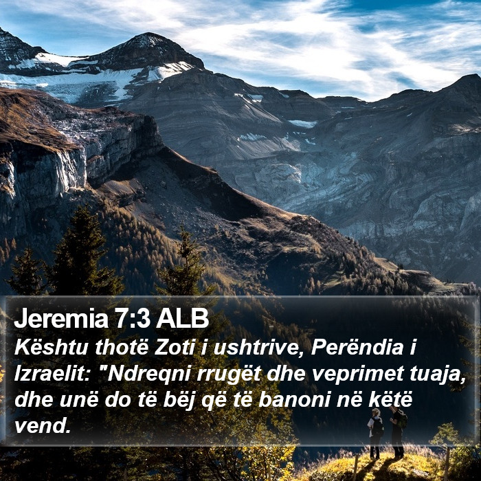 Jeremia 7:3 ALB Bible Study