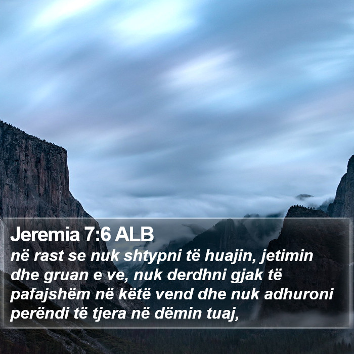 Jeremia 7:6 ALB Bible Study