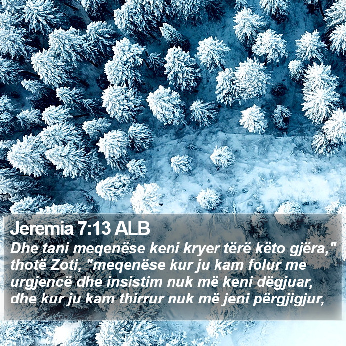 Jeremia 7:13 ALB Bible Study