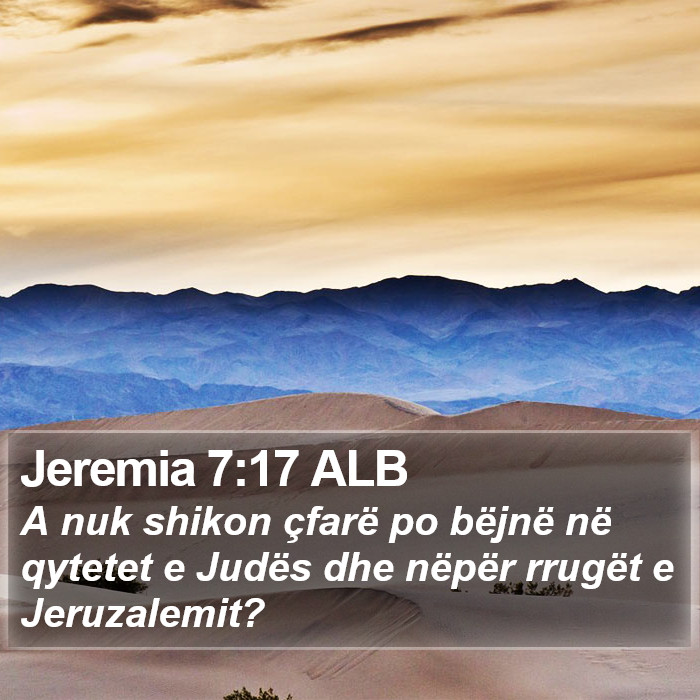 Jeremia 7:17 ALB Bible Study