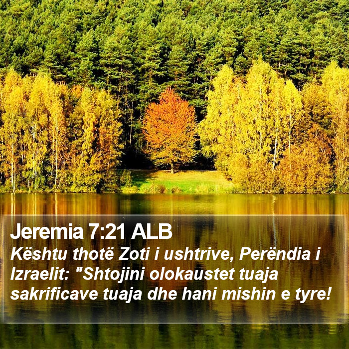 Jeremia 7:21 ALB Bible Study